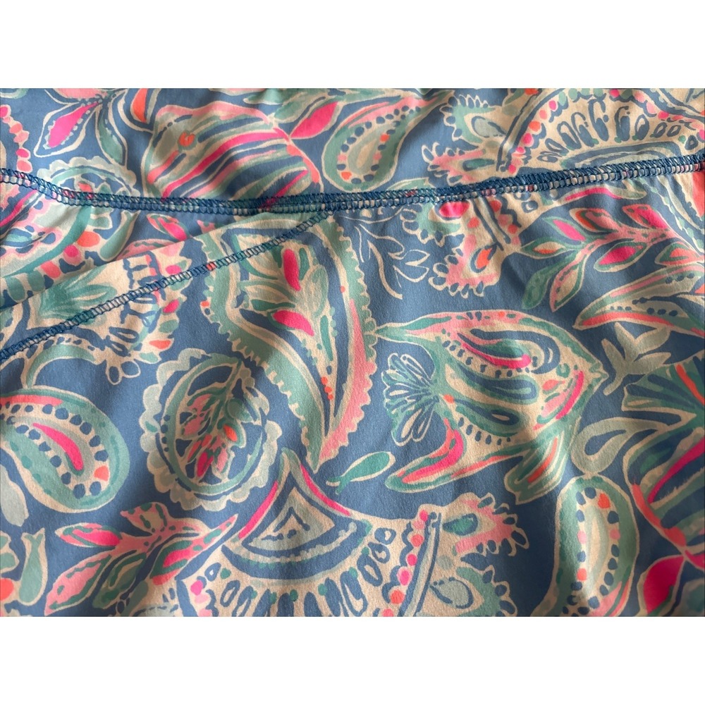 Lilly Pulitzer Darlene Skort Fish Kiss Zanzibar Blue Sz 14 Luxletic UPF 50 - Picture 3 of 9